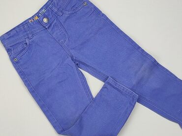 Jeansowe: Spodnie jeansowe, 4-5 lat, 110, stan - Dobry