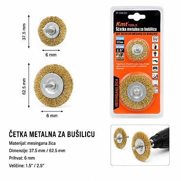 KMT Šipka u tip čelične spajalice – upletena žičana četka, set 2 kom