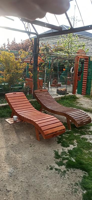 taxta lambir: Bağ üçün taxta şezlonqlar yıgılır sifarişlə birbaşa sexdən (Lejankalar — 1
