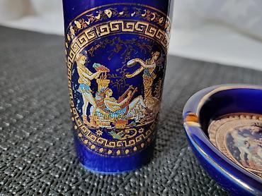 Ostali antikviteti: Grcki set,pepeljara,drzac za upaljac 1950g+. Set grcki,24k — 7