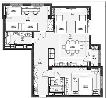 памир строй квартиры: 3 комнаты, 118 м², Асанбай мкр Элитка, 4 этаж, Свежий ремонт — 9