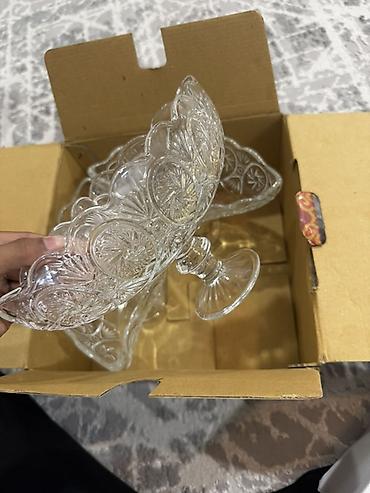 dish sets: Набор стеклянных ваз-блюд для сервировки, 4 предмета. - Материал — 2