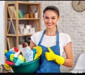 срочно требуется домработница: Xadimə tələb olunur. Şəxsi evdir. Is saatı 8.30 dan - 14.00 kimi. Maaş