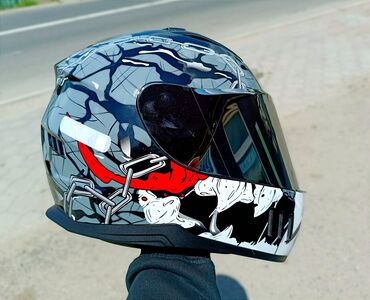 мотоцикил: Акция ❗Шлем Venom с Тонированным Визором и встроенными Тёмными очками