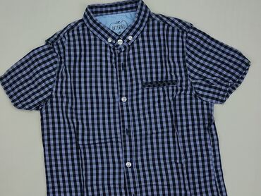 koszula trafox: Shirt 11 years, condition - Good, pattern - Cell, color - Blue