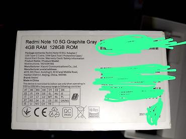 Redmi: Redmi Note 10, 128 GB, rəng - Qara, Barmaq izi — 11