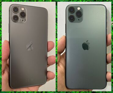 айфон x в бишкеке: IPhone 11 Pro Max, 256 ГБ, Зеленый, Чехол, 99 %
