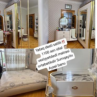 bag ucun masalar: Yataq desti satilir‼️ 1100 azn idial veziyyetdedi matrasi ortebetikdir — 1