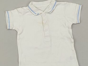 spodnie w kratę i biała koszula: Koszulka, St.Bernard, 6-9 m, stan - Zadowalający