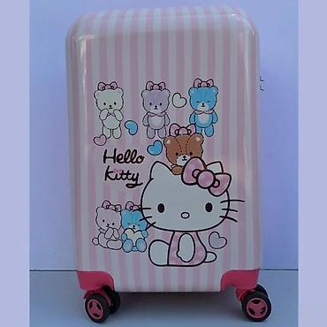 Rančevi, torbe i koferi: Dečji kofer na točkiće – Hello Kitty motiv - Tvrda školjka sa sjajnom — 4