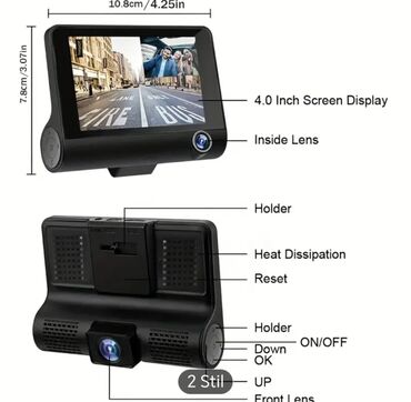 видеорегистратор с gps: Taksilər üçün əlverişli həm salon həm də çölü çəkən videoreqistrator