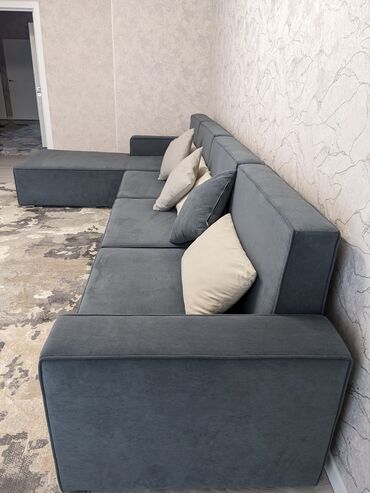 мягкий мебель угловой: Угловой диван, цвет - Серый, Новый
