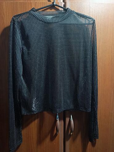 maykalar: PRIMARK qadın bluzası - Model: şəffaf tül üst - Rəng: qara, xırda — 1