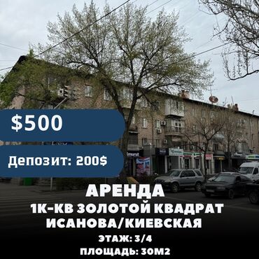 киевская исанова: 1 комната, Агентство недвижимости, Без подселения, С мебелью частично