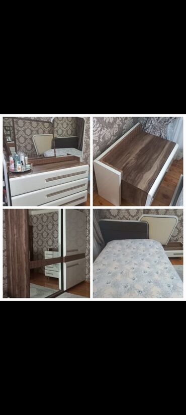 Masa və oturacaq dəstləri: İkinəfərlik çarpayı, Dolab, Termo, 2 tumba, İşlənmiş