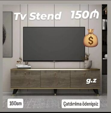 Masa və oturacaq dəstləri: TV stend rəng seçimi var