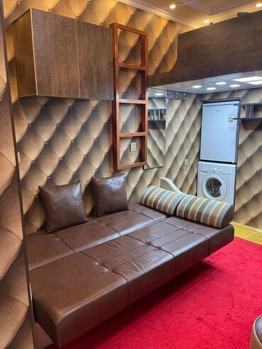 Otaqların uzunmüddətli kirayəsi: Xanim ucn kiraye 1 otaqlı studiya tipli kiçik mənzil/interyer - Sahə — 29