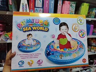 детское надувное кресло: Надувное сиденье-кресло для малышей «Sit Me Up – Sea World» - — 1