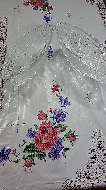 mis qablar: Şüşə salat/qəlyanaltı qabları dəsti - Material: qalın, şəffaf şüşə - — 1