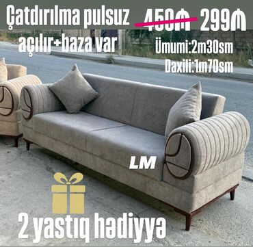 Divan, Qonaq otağı üçün, Bazalı, Açılan