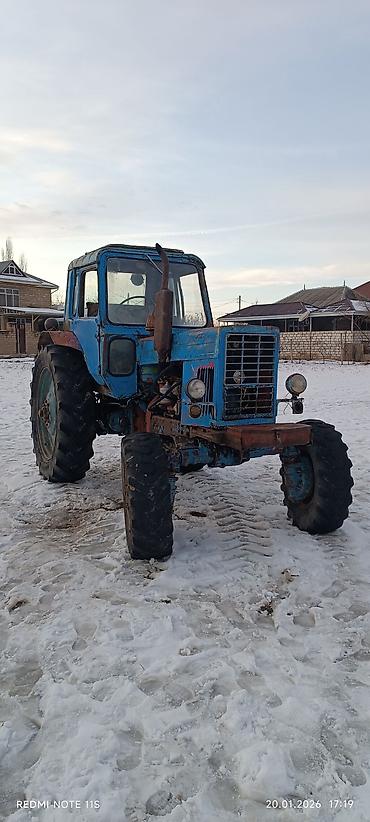 Traktorlar: Traktor MTZ (Belarus) tipli, dörd təkərli, kabinalı. Texniki — 1