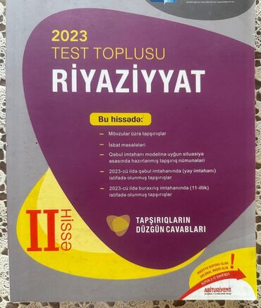 Тесты: Riyaziyyat Kimya Toplular biri 6 manata