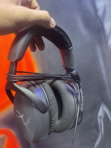Видеоигры и приставки: Проводные полноразмерные наушники, HyperX, Б/у, цвет - Серебристый — 3