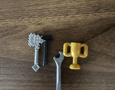 uşaqlar ucun metal konstruktor: LEGO orgınal minifiqur aksesuarları dəsti - 1 ədəd qızılı kubok (iki — 1
