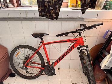 velosiped idman: Favorit Bullet dağ velosipedi - Rəng: parlaq qırmızı, qara loqotip və — 4
