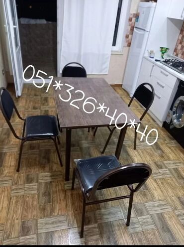 Masa və oturacaq dəstləri: Qonaq otağı üçün, Yeni, Dördbucaq masa, 4 stul -da lalafo.az — 27 Masa və oturacaq dəstləri: Qonaq otağı üçün, Yeni, Dördbucaq masa, 4 stul — 27