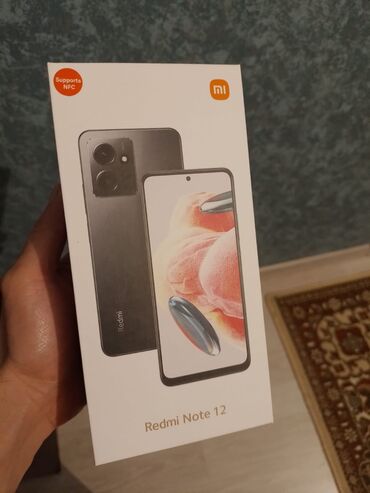 iphone7 red: Xiaomi Redmi Note 12, 128 GB, rəng - Qara, 
 Sensor, Barmaq izi, İki sim kartlı