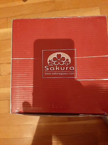 sakura qablari: Sakura şirniyyat qabı – qapaqlı, ayaqlı, şüşə/kristal dizayn - Brend — 3