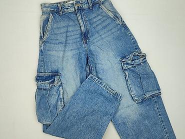 Bershka, Spodnie cargo damskie, rozmiar 2XS
