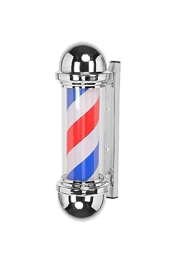 Reklam lövhələri: Bərbərxana üçün klassik “barber pole” işıqlı lövhə. xrom material — 1