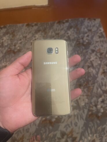 samsung s6 edge купить: Samsung Galaxy S7 Edge, rəng - Qızılı, Barmaq izi