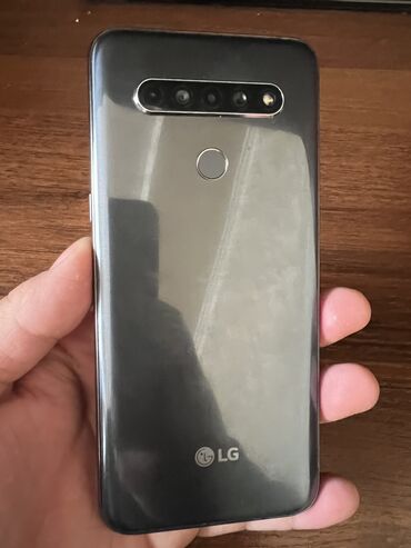 кнопочный телефон philips: LG K61, Б/у, 64 ГБ, цвет - Серебристый, 1 SIM, 2 SIM, eSIM