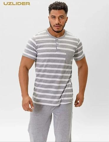 лоферы бу: Мужской домашний костюм, 3XL, Новый, цвет - Серый, Самовывоз, Платная доставка — 2