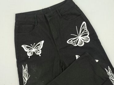 spodnie jeansy damskie klasyczne: Shein, Material trousers for women, size S (EU 36)
