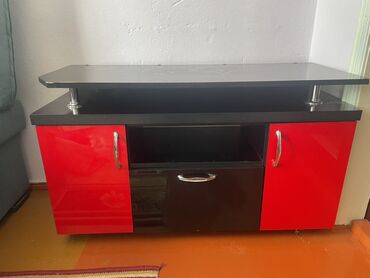 кызыл кия кыз: Тумба и подставка для телевизора, Напольная, ЛДСП, цвет - Красный