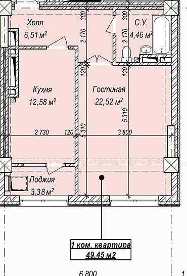 ихлас цены: 1 комната, 48 м², Элитка, 11 этаж, ПСО (под самоотделку) — 2