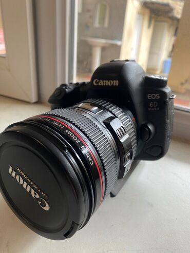 24 105 canon lens: Canon eos 6 D mark 2 + 24 105 lensaparat yaxşı vəziyyətdədir,0