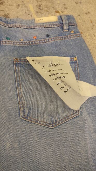 Cins şalvar: Zara boyfit Yeni etiketi üzerinde Zara Mango Bershka Stradivarius — 6