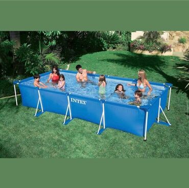 купить футбольный мяч в бишкеке: Сборный бассейн Intex Rectangular Frame Pool легко и быстро