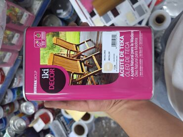 дрова для топки: Масло для дерева Iki Decor на основе тика, представленное в банке