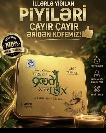 Qida məhsulları: Məhsul: Green Good Lux Slimming Coffee – L‑Carnitine + Collagen — 1