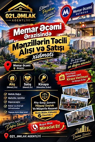 Memar Əcəmi ərazisində mənzillərin təcili alışı, satışı və kirayəsi lalafo.az -da Memar Əcəmi ərazisində mənzillərin təcili alışı, satışı və kirayəsi