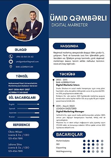 vəkil xidməti: Cv hazirlanmasi — 1