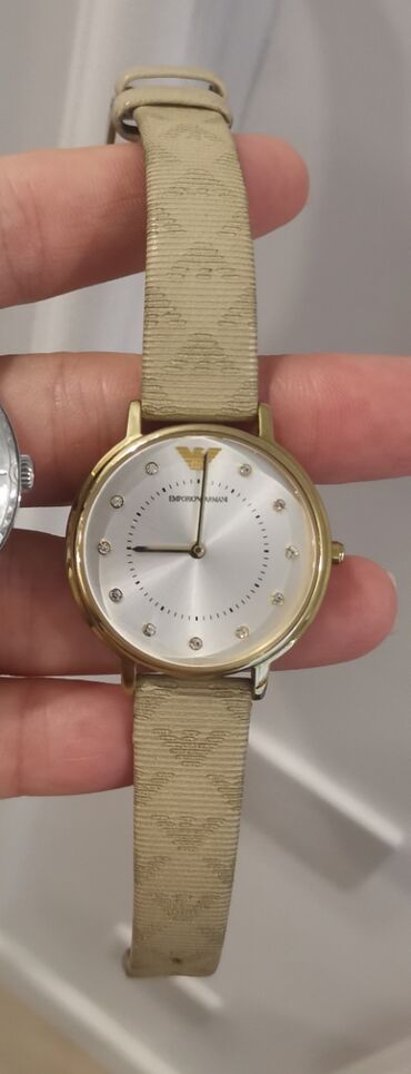 Б/у, Наручные часы, Emporio Armani, цвет - Бежевый