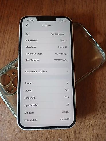 iphone 5 s qiymeti: IPhone 13, 128 GB, Ağ, Face ID — 3