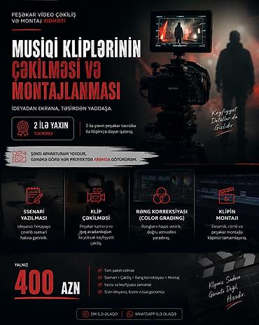 video montaj: Peşəkar video çəkiliş və montaj xidməti – musiqi kliplərinin çəkilməsi — 1